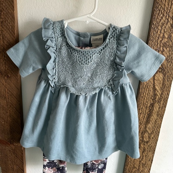 Rachel Zoe Girls Lace Detailed Dress/Tunic & Bonus Rachel Zoe Floral Silky Pants - Picture 4 of 12